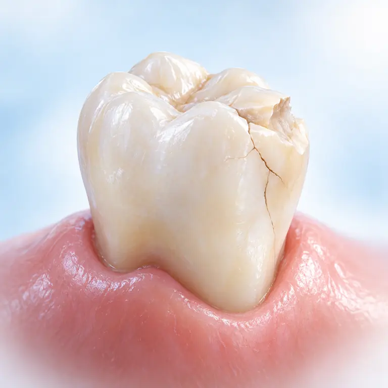 Illustration of a chipped tooth